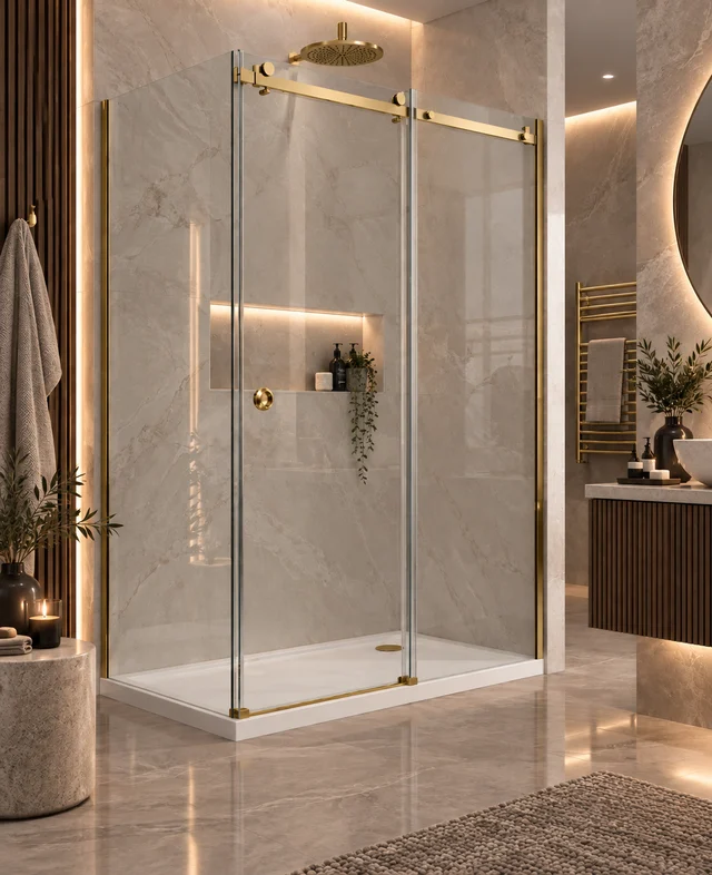 Radiant Frameless Sliding Door collection artwork