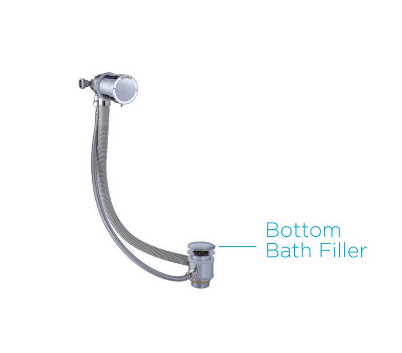 Flow Luxury Temperature-Control Luxury Bath Filler with Click-Clack Waste collection artwork