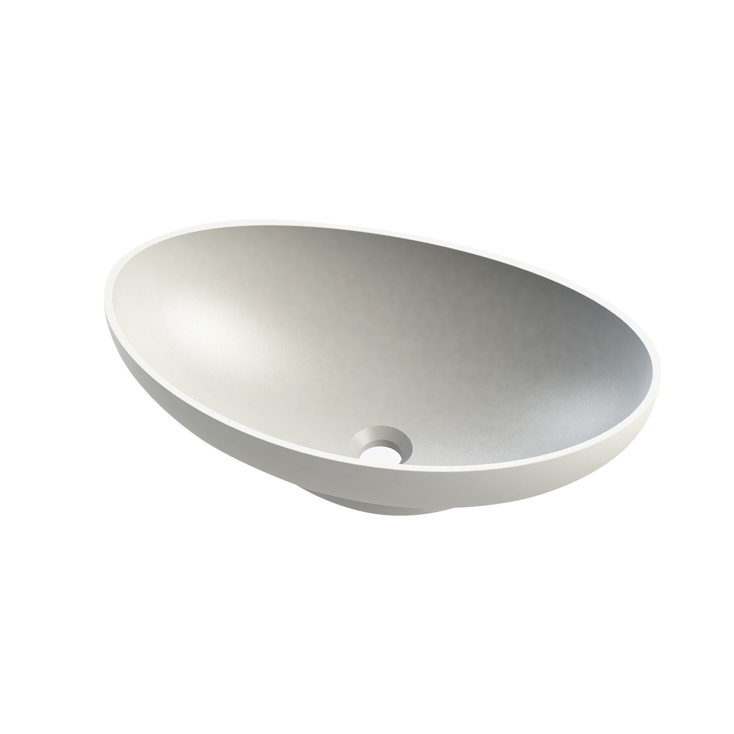 Zephor Countertop Basin — Matt White