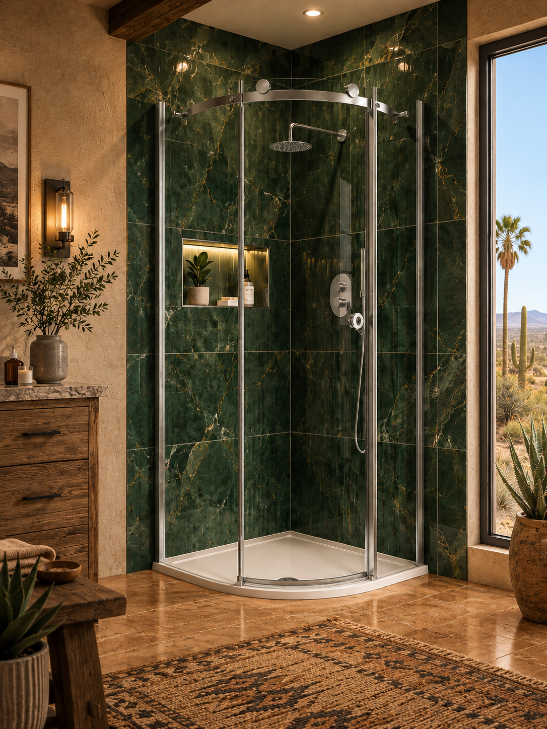 Sphere 1 Door Quad shower