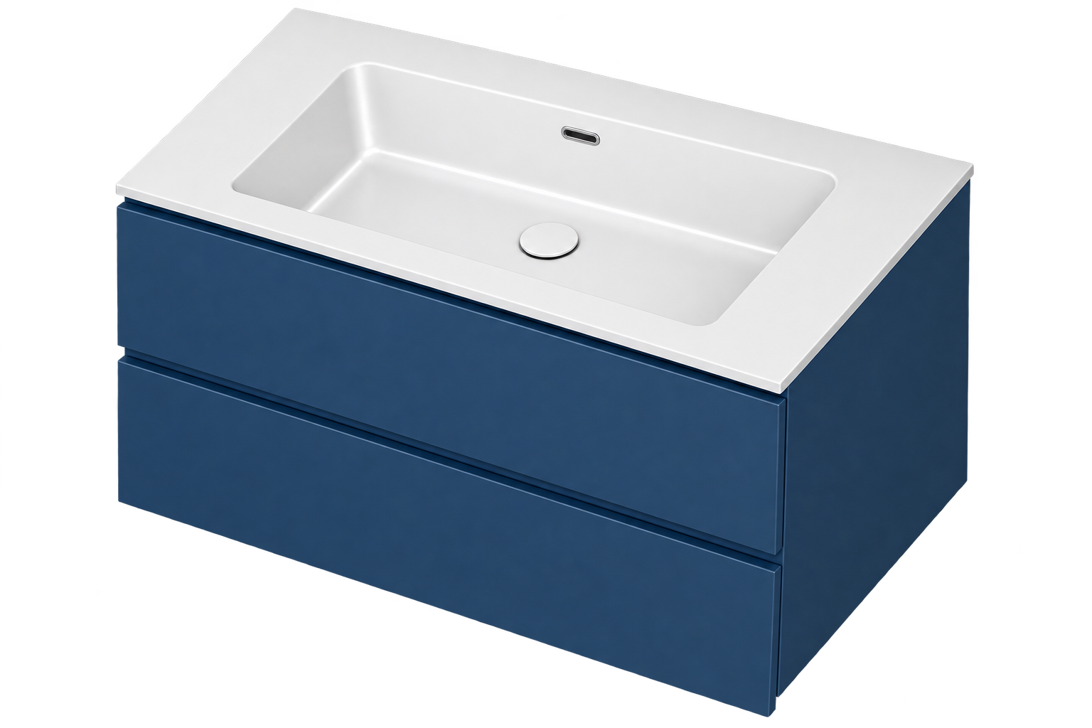 Volcan 800 No Tap Hole Stone Textured Resin Basin – Volcanic White