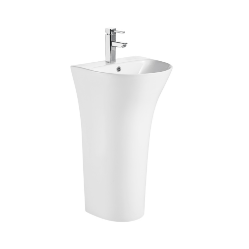 480mm Round Floor Standing Basin – White