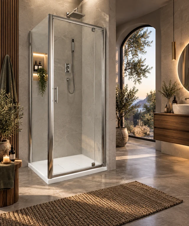 Crystal Pivot Door collection artwork