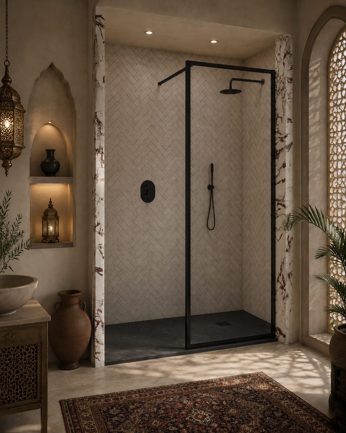 Velar+ Clear Walk-In shower