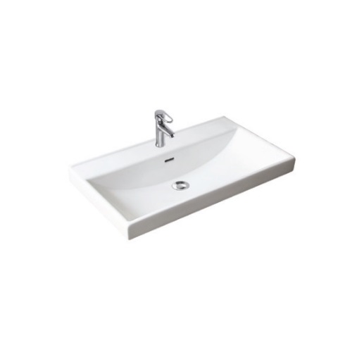 Paula 610mm Vanity Basin – Tap Hole – Gloss White