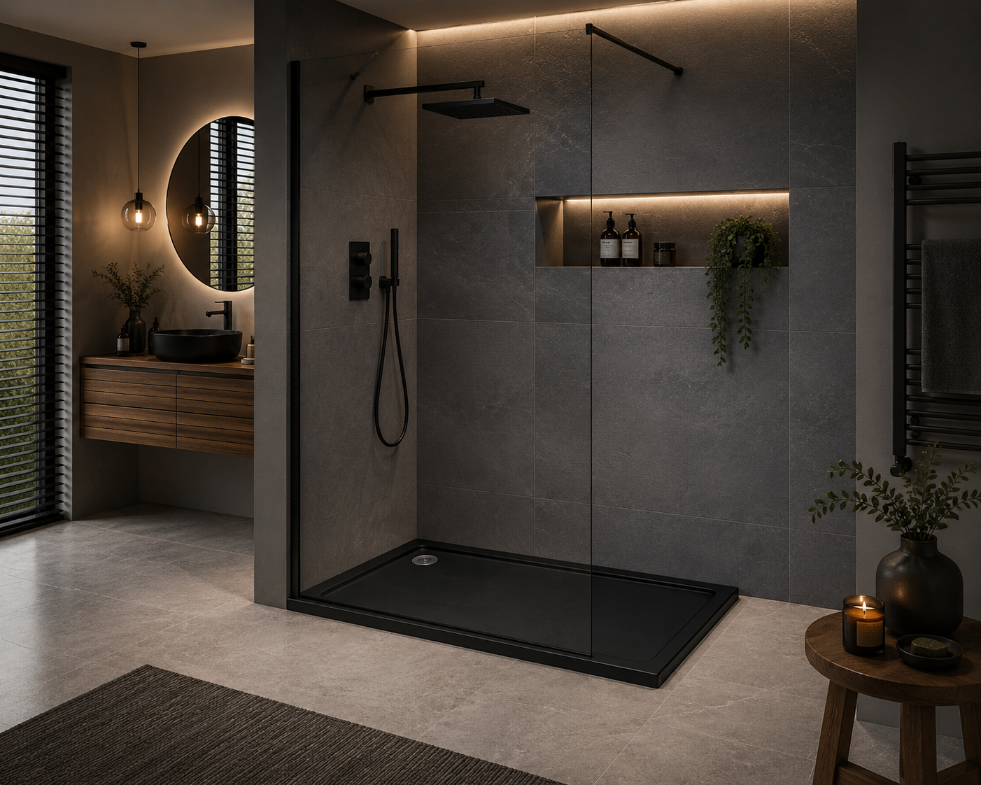 Black Stone Shower Trays shower